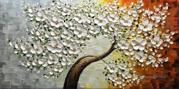 plum blossom in white floral decoration Oil Paintings